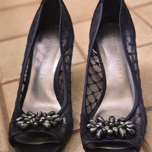 Karen Scott Black Classic Heels with Decorative Details